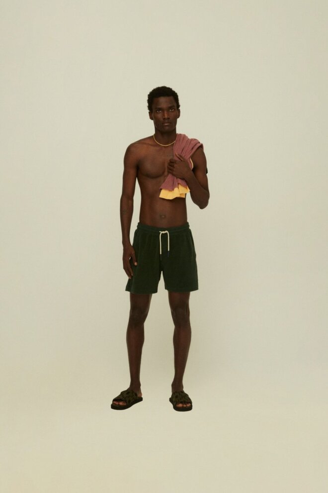 SHORT GREEN TERRY SHORTS