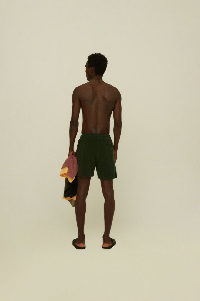 SHORT GREEN TERRY SHORTS