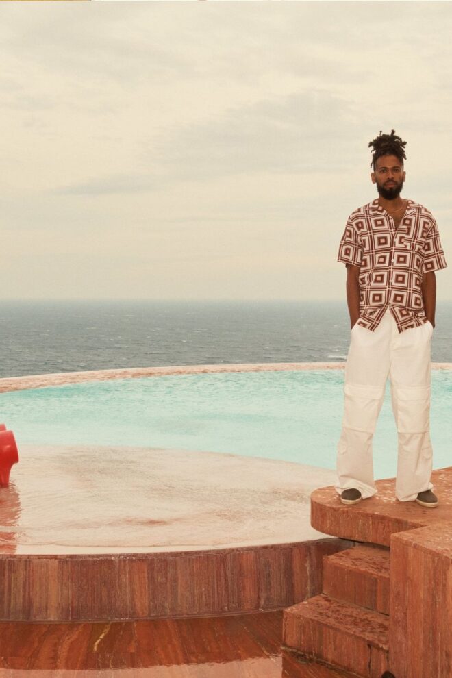 HEMD BROWN YARD VISCOSE SHIRT