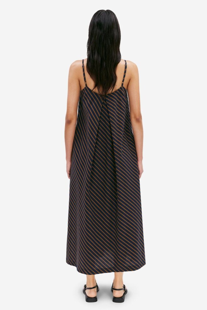 KLEID YVETTE DRESS DARK NAVY STRIPE