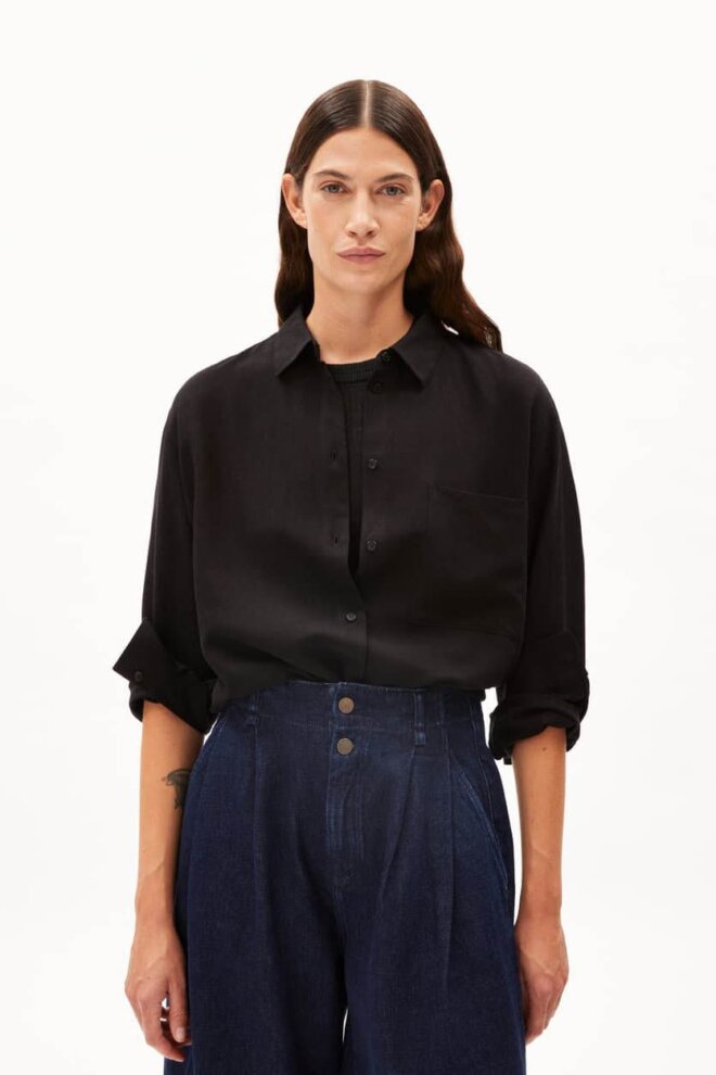 BLUSE 30006270 EALGAA LINO 105 BLACK