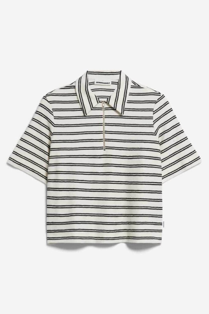 SHIRT 30006177 NIDAA 1692 OATMILK-BLACK