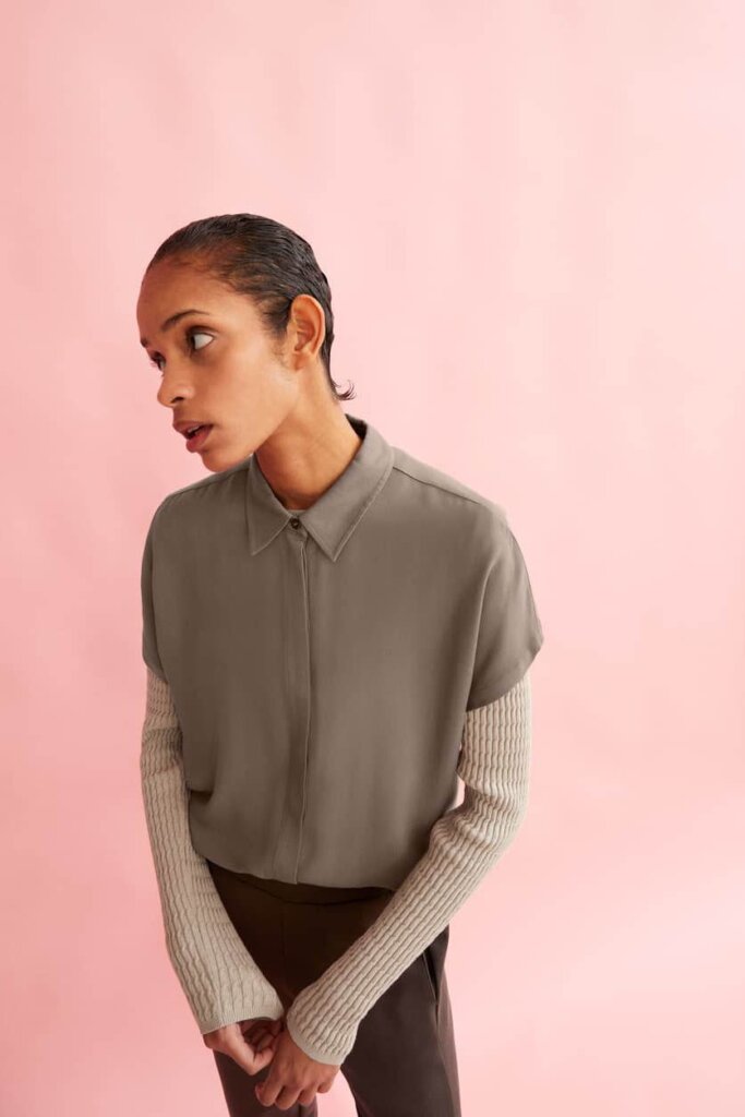 BLUSE 30005819 LARISAANA 2561 MUDDY WATER