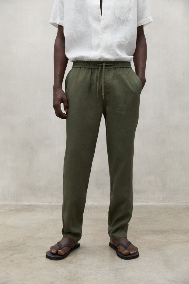 HOSE ETHICALF LINEN PANTS KHAKI