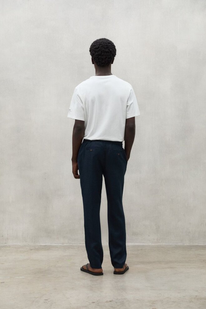 HOSE ETHICALF LINEN PANTS DEEP NAVY