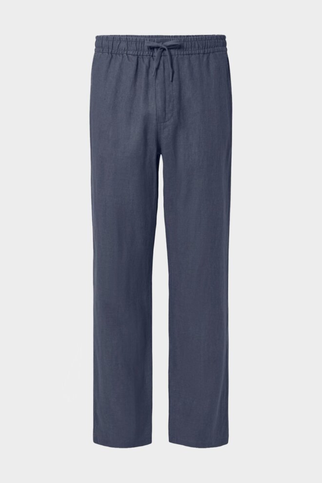 HOSE ETHICALF LINEN PANTS DEEP NAVY
