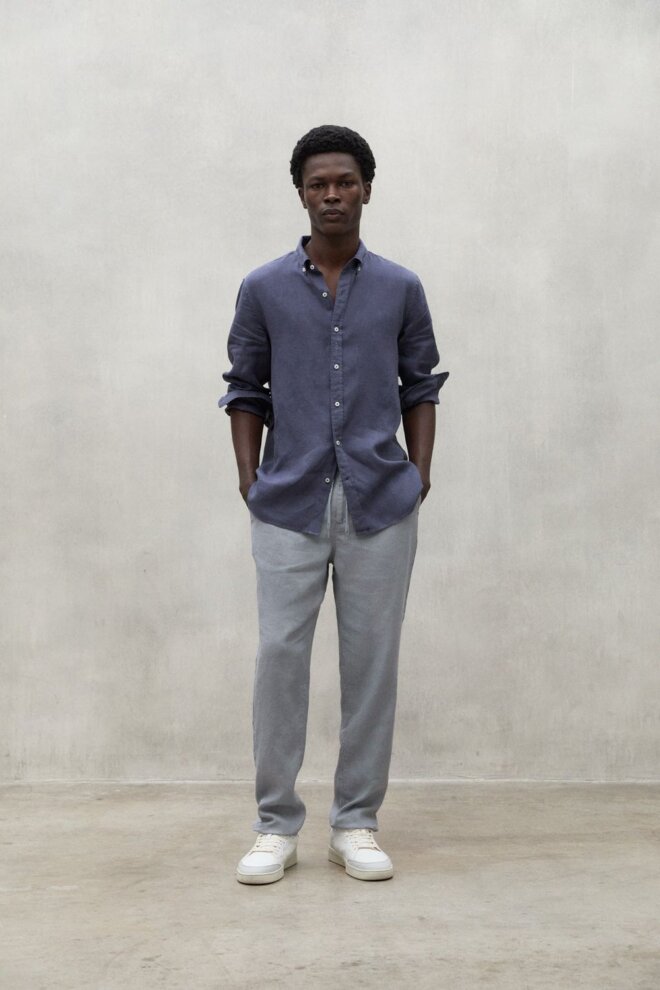 HOSE ETHICALF LINEN PANTS VAPOUR GREY