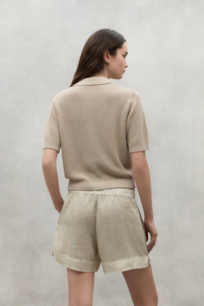 POLOPULLOVER ADELFAALF KNIT WHITE SAND