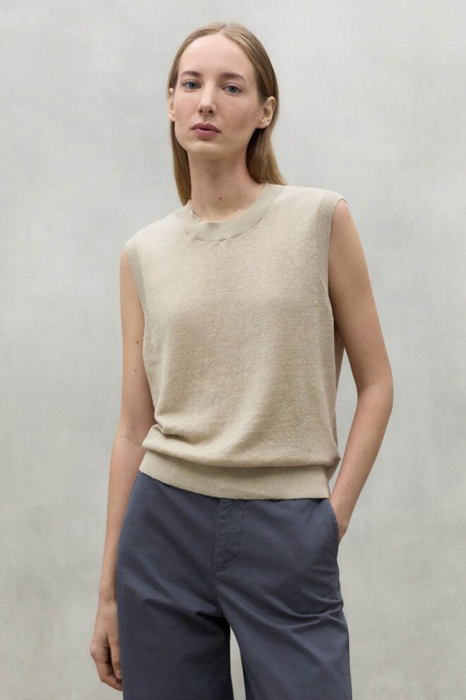 SHIRT MELIAALF KNIT WHITE SAND