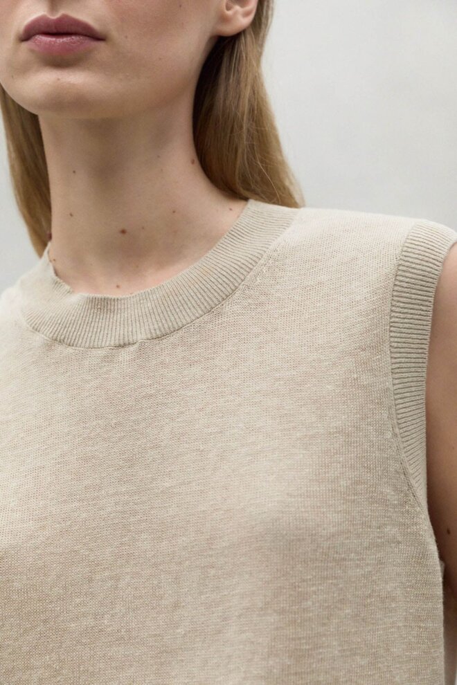 SHIRT MELIAALF KNIT WHITE SAND