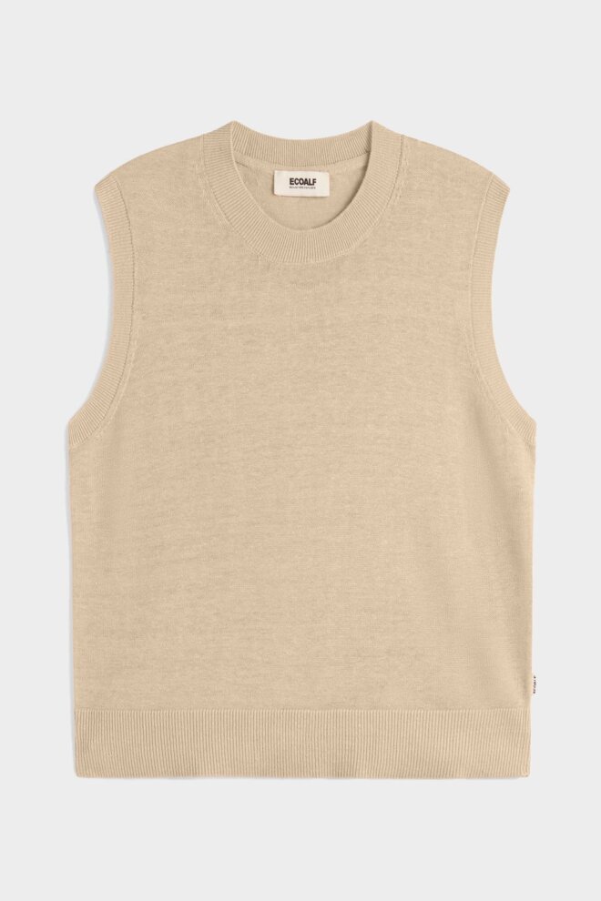 SHIRT MELIAALF KNIT WHITE SAND