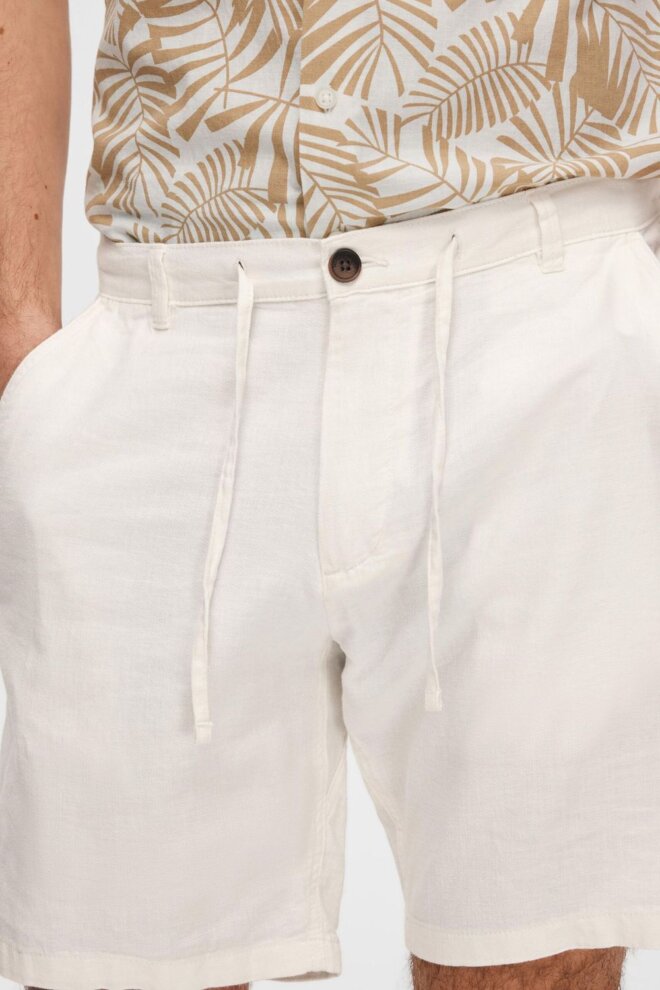 SHORT 16087638 SLHREGULAR CLOUD DANCER