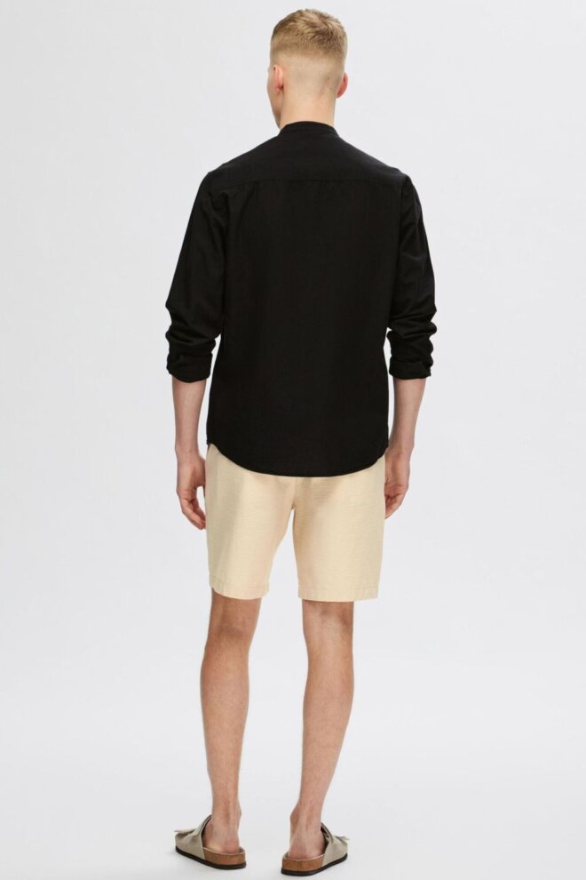 HEMD 16079054 SLHREGNEW-LINEN BLACK