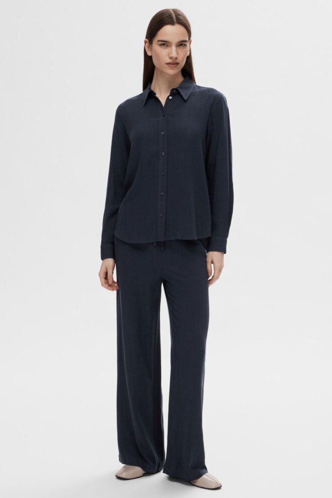 BLUSE 16082298 SLFVIVA LS DARK SAPPHIRE