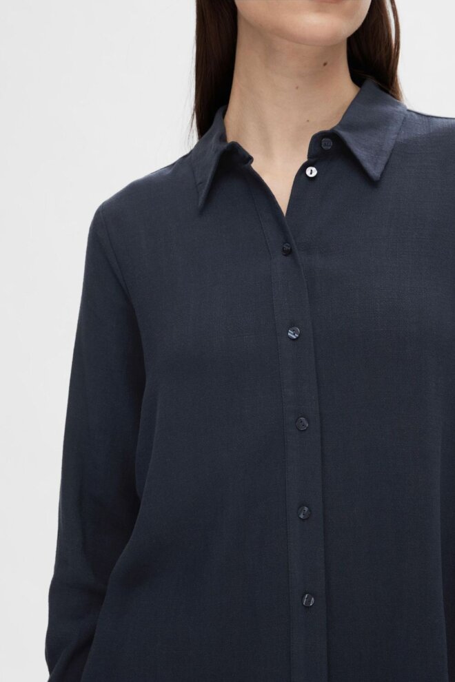 BLUSE 16082298 SLFVIVA LS DARK SAPPHIRE