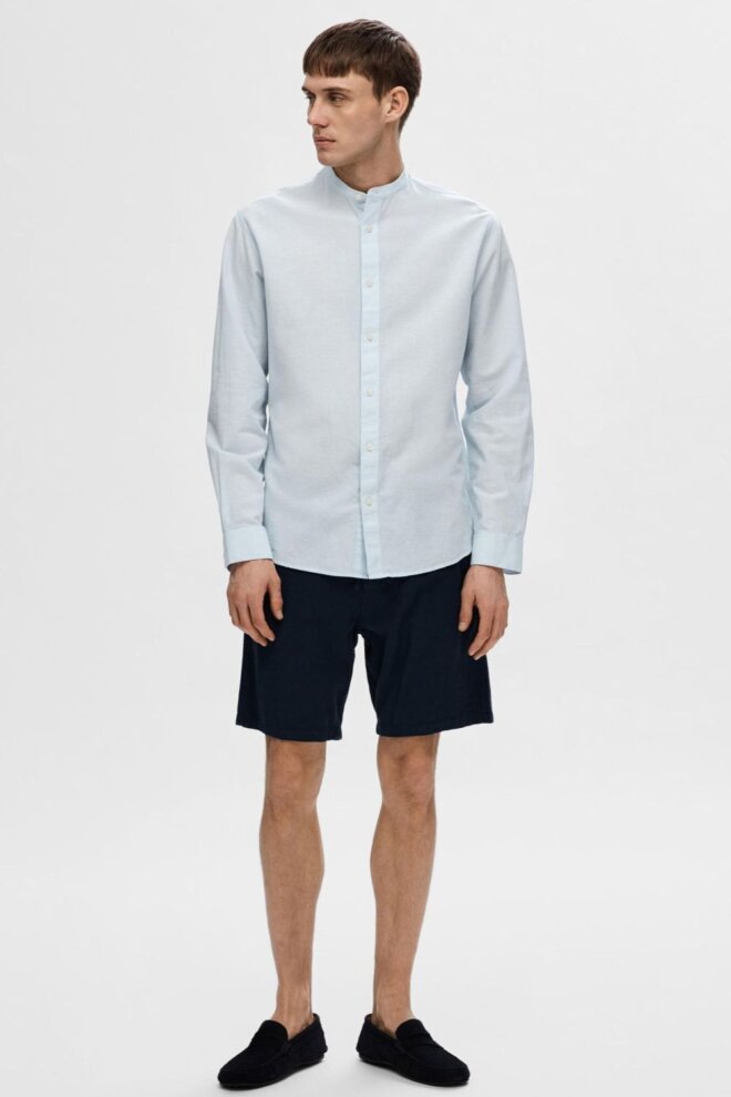 HEMD 16079054 SLHREGNEW-LINEN SKY