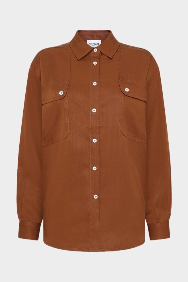 BLUSE VIVIENNE F12578 MARRON GLACE