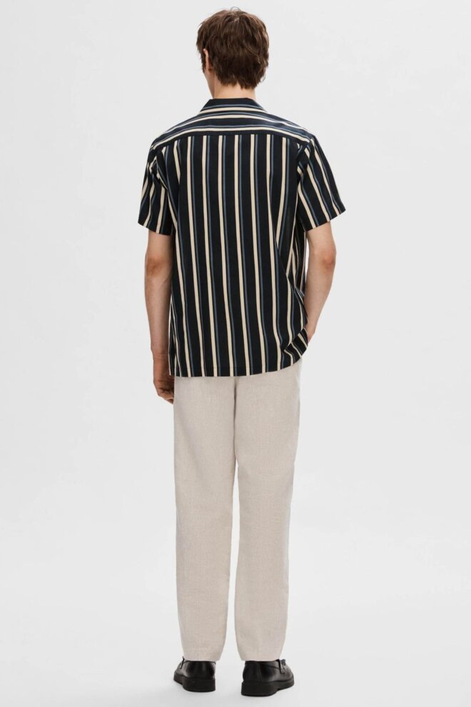 HEMD 16084639 SLHREG-AIR SKY/STRIPES