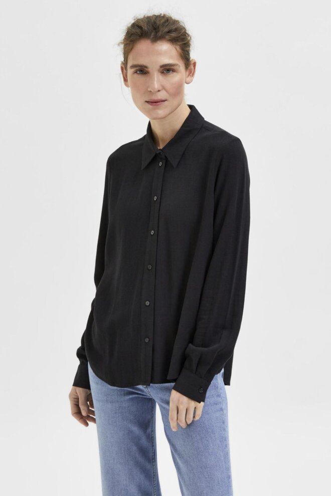 BLUSE 16082298 SLFVIVA LS BLACK