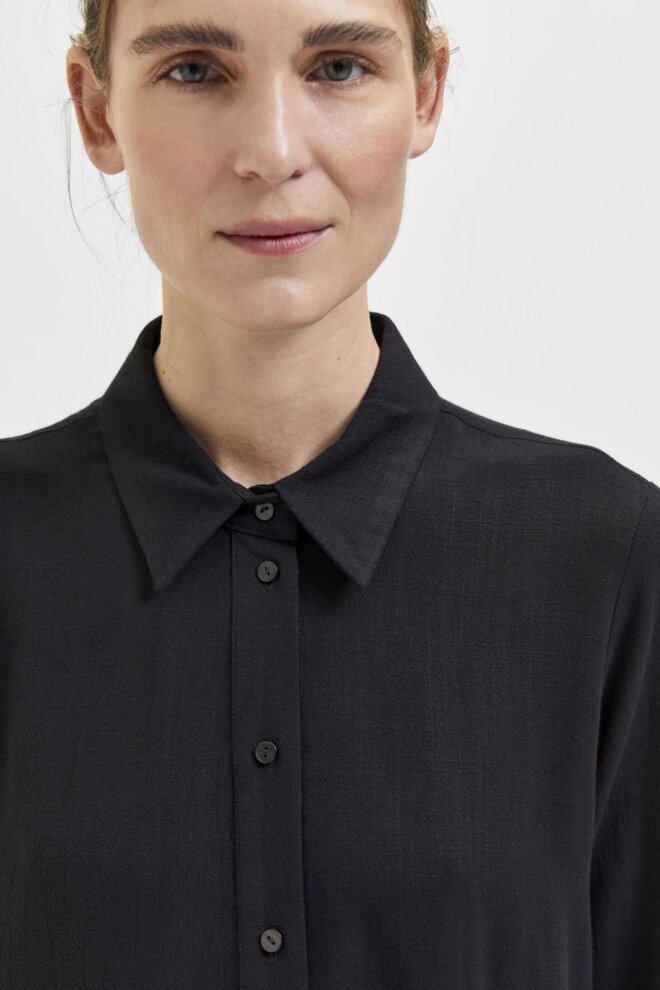 BLUSE 16082298 SLFVIVA LS BLACK