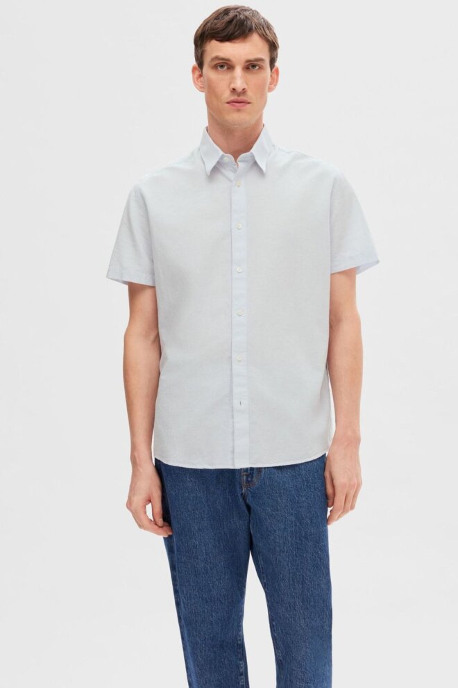 HEMD 16079053 SLHREGNEW-LINEN SKYWAY