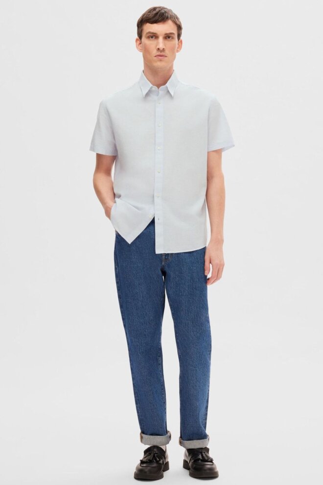 HEMD 16079053 SLHREGNEW-LINEN SKYWAY