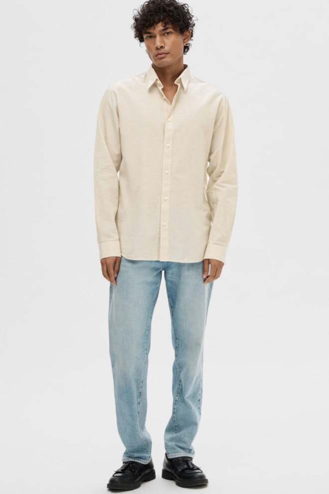 HEMD 16078867 SLHSLIM-NEW LINEN PURE CAS