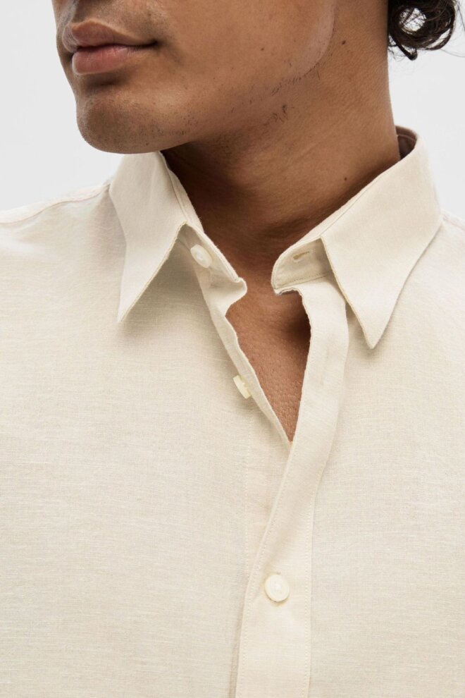 HEMD 16078867 SLHSLIM-NEW LINEN PURE CAS