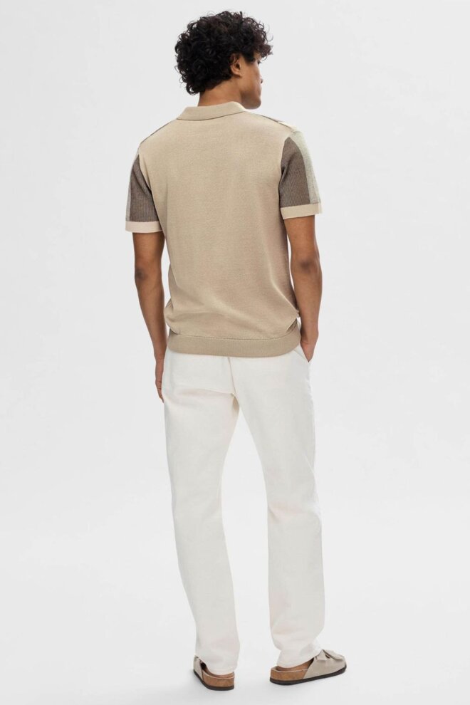 POLO 16092662 SLHMATTIS SS KNIT PURE STR