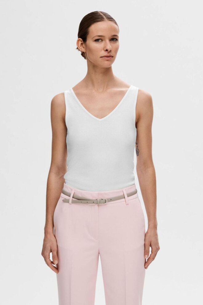 SHIRT 16093260 SLFDIANNA LS TOP BRIGHT WH