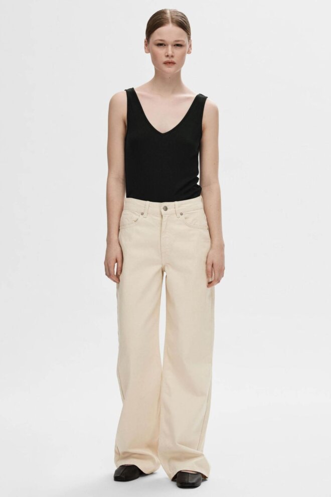 SHIRT 16093260 SLFDIANNA LS TOP BLACK