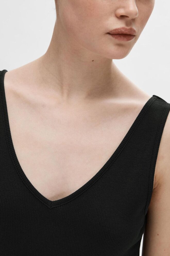 SHIRT 16093260 SLFDIANNA LS TOP BLACK