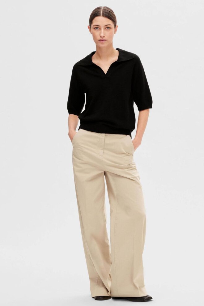 PULLOVER 16093032 SLHELENA 2/4 BLACK