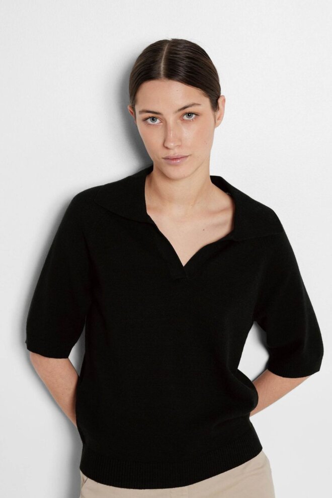 PULLOVER 16093032 SLHELENA 2/4 BLACK