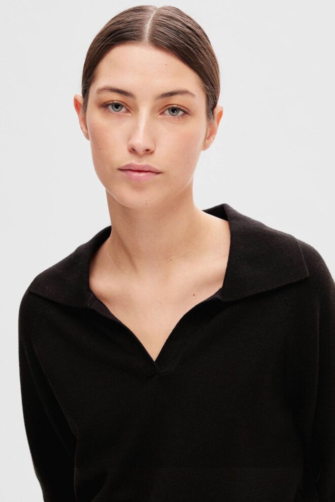 PULLOVER 16093032 SLHELENA 2/4 BLACK