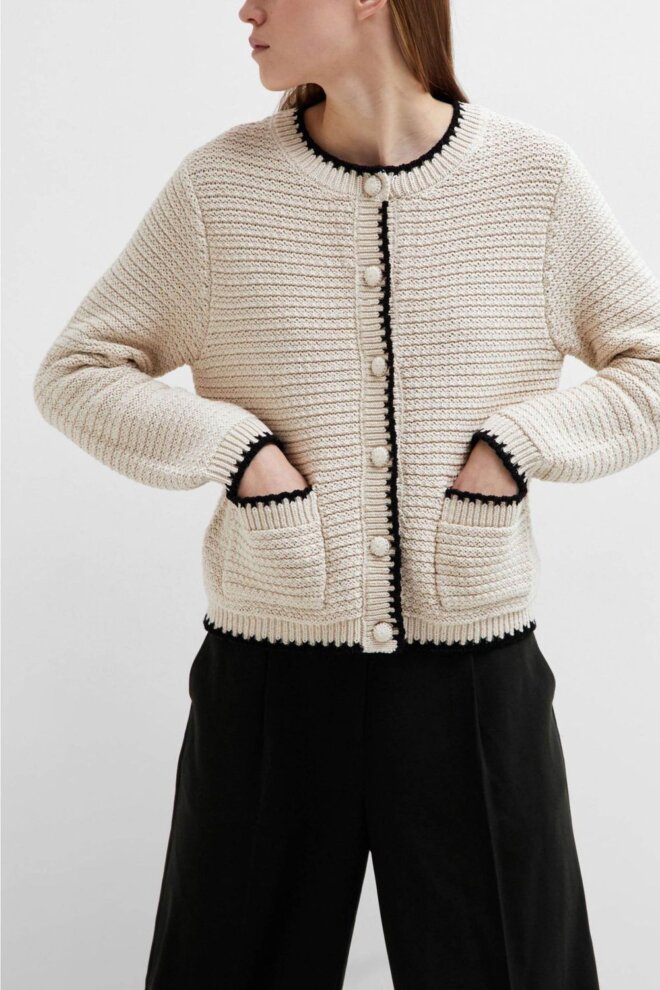 WESTE 160295377 SLFJILLI LS KNIT BIRCH