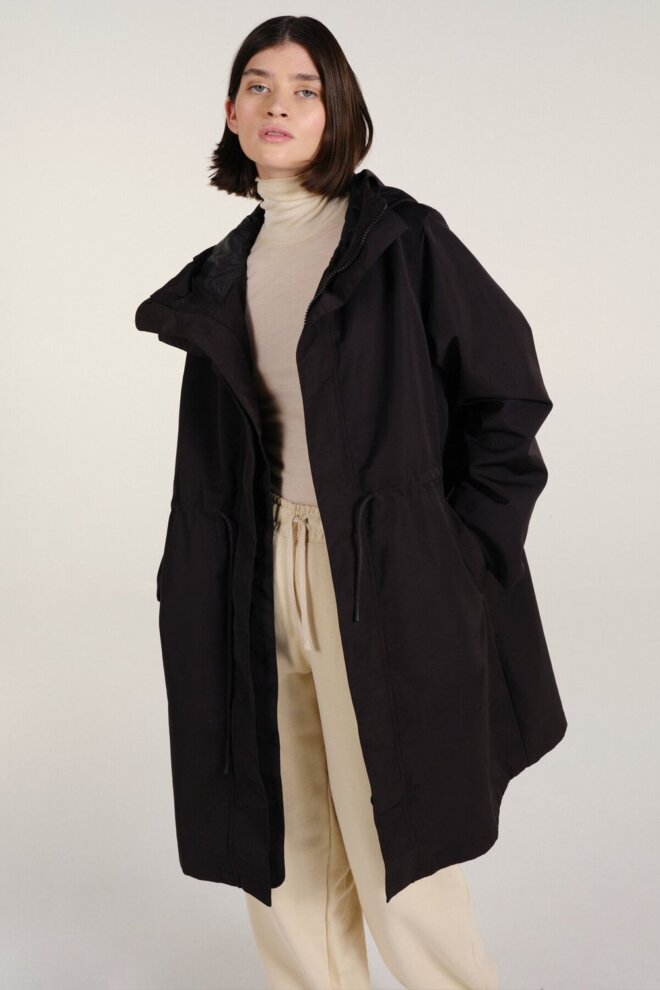 JACKET GENEVA RAIN COAT BLACK