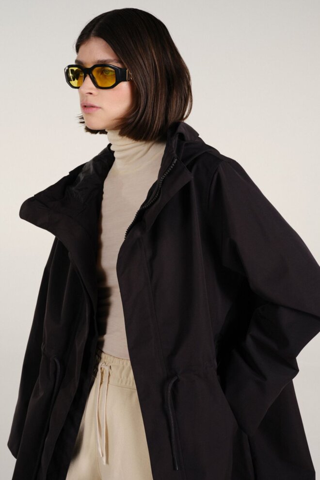 JACKET GENEVA RAIN COAT BLACK