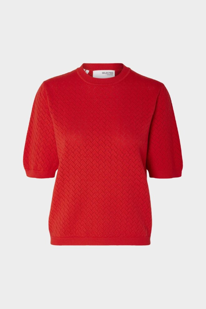 PULLOVER 16093034 SLFHELENA 2/4 FLAME SCARLE