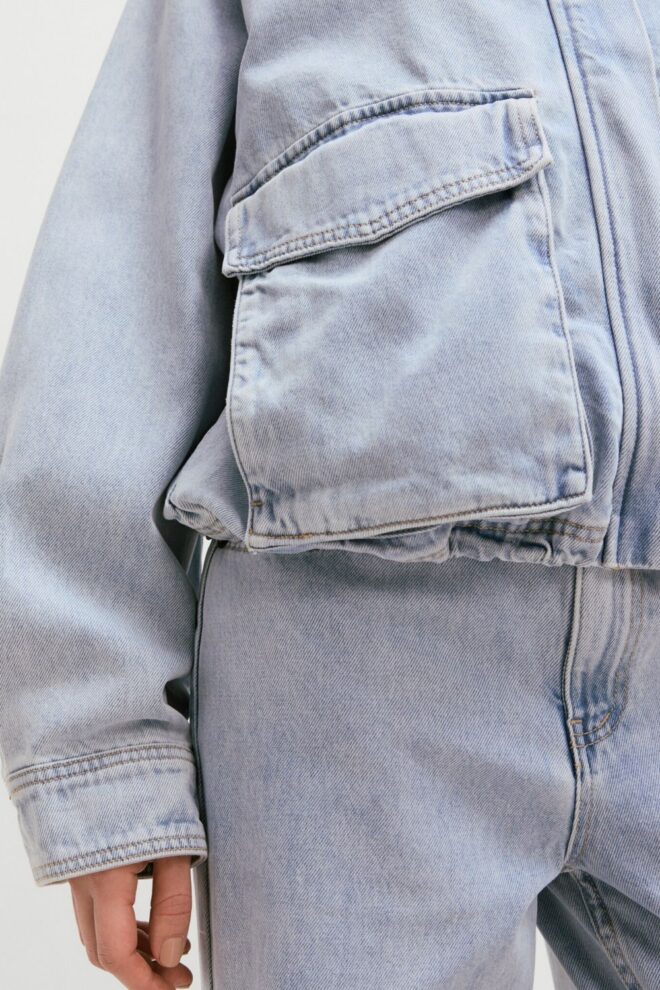 JACKE THOMAI JACKET LIGHT BLUE ACID WASH