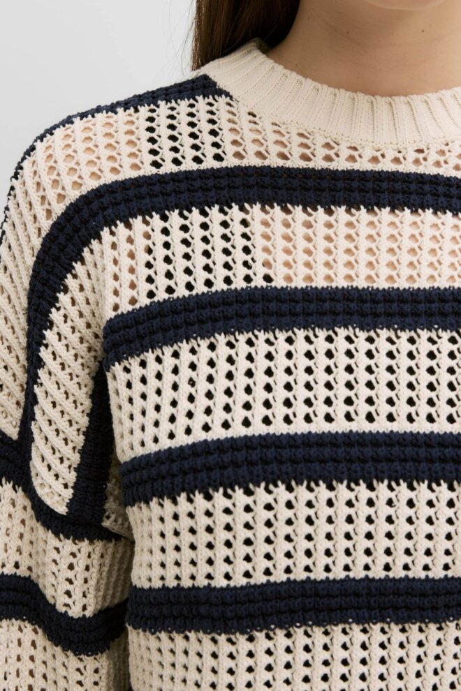 PULLOVER XANTHIA JUMPER CREAM NAVY STRIPED