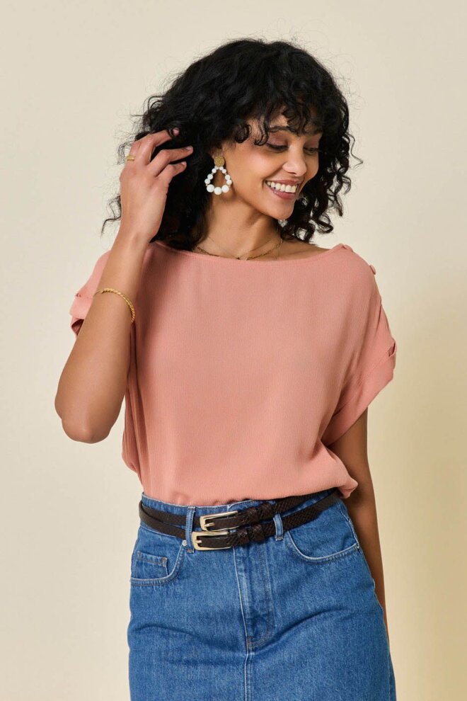 BLUSE J4245 ELINA MACARON