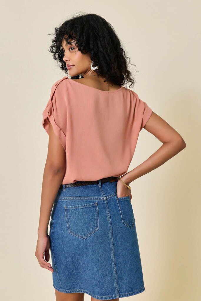 BLUSE J4245 ELINA MACARON