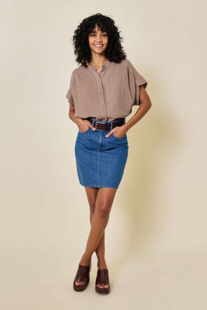 BLUSE F4573 POEMA E24 LATTE