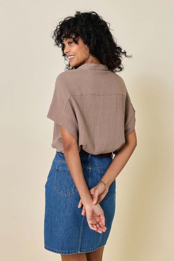 BLUSE F4573 POEMA E24 LATTE