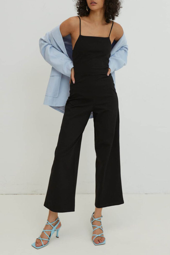 OVERALL NOOR JUMPSUIT GOTS BLACK