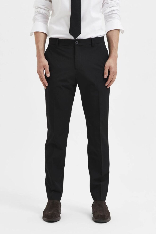 HOSE 16087825 SLHSLIM TRS BLACK