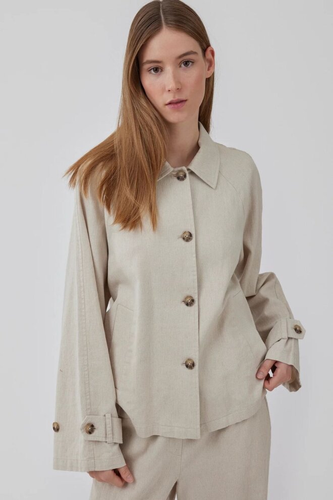 JACKE PARKMD SHORT JACKET CREAM MILK