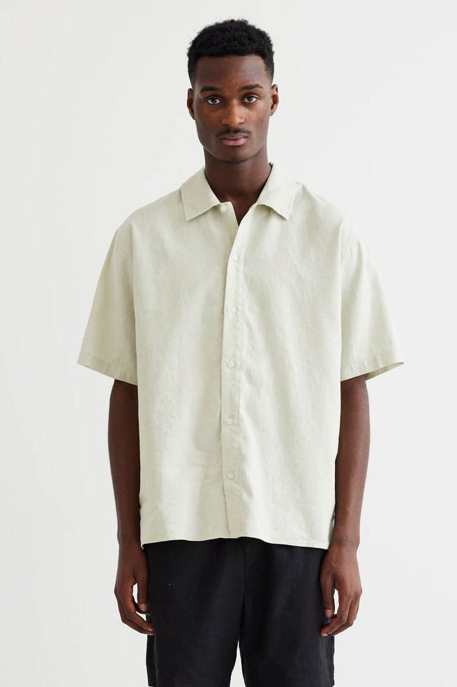 HEMD WBBANKS LINEN MINT GREEN