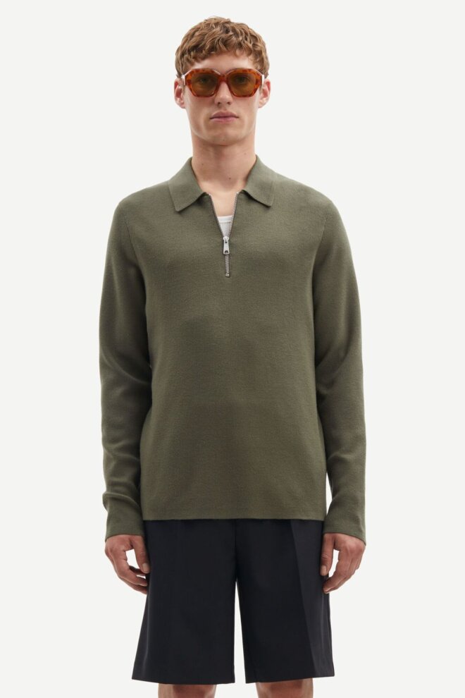 PULLOVER GUNA HALF ZIP 10490 DUSTY OLIVE
